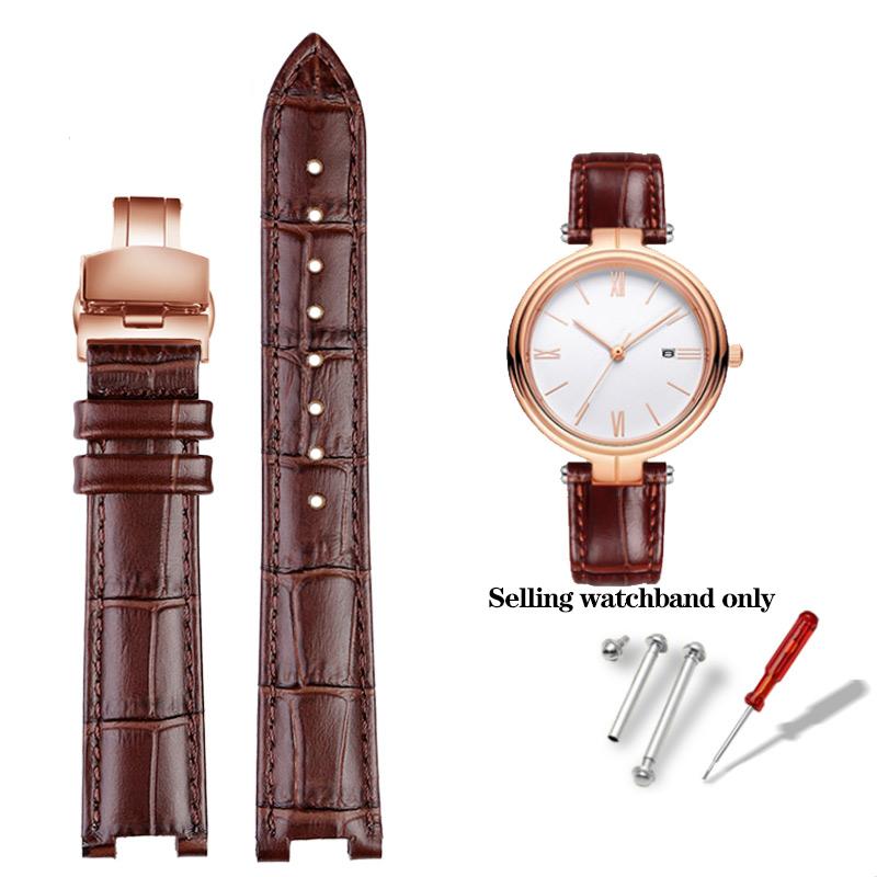 Watchband Rossini Cowhide Leather For 516752 616764 517784 5758g Notch Watch Chain Strap Red Bracelet Men Women 14mm 16mm 18mm