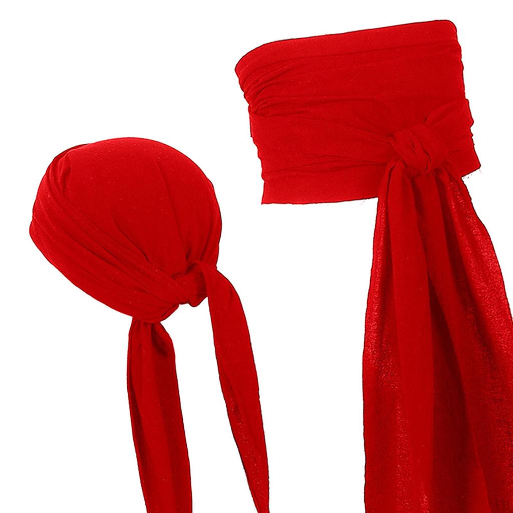 Pirátský šátek na hlavu Klobouk Doplňky Čelenka Šerpa Pás pro Foto Rekvizity