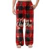 Men's Flannel Pocket Casual Pants, Printed Pocket Casual Pants, Home Sleeping Pants