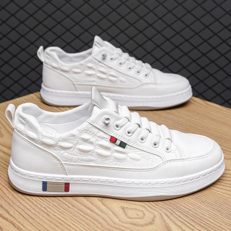 Fashion Men's Casual Shoes High Quality Comfortable Walking Shoes Designer Slip-on Leather Shoes Outdoor Breathable Men Sneakers