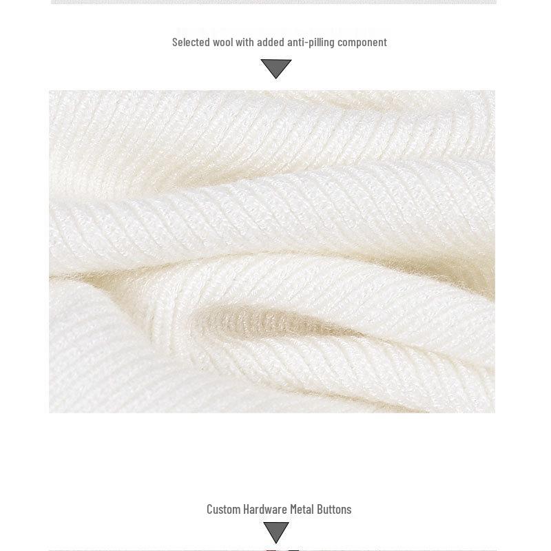 BROWIN2025 Autumn Lapel Striped Wool Sweater - Korean Style Casual Knitwear