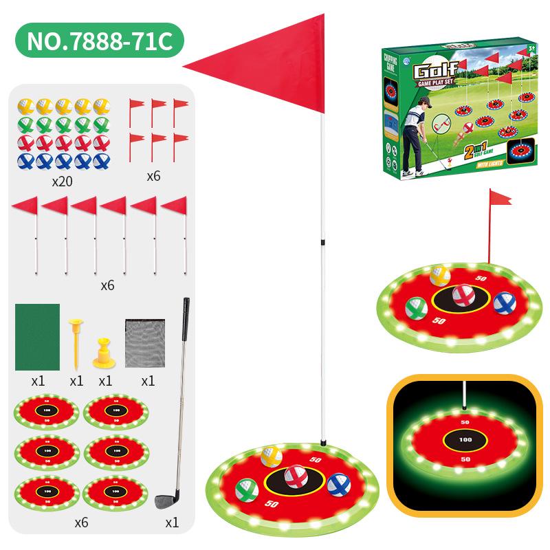 Multi-Function Light-up Children's Golf Set for Indoor & Outdoor Play & Parent-Child Interaction