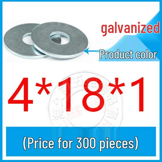 GB96-85 Carbon Steel Galvanized Thickened Oversized Flat Washer, Sizes M3-M20