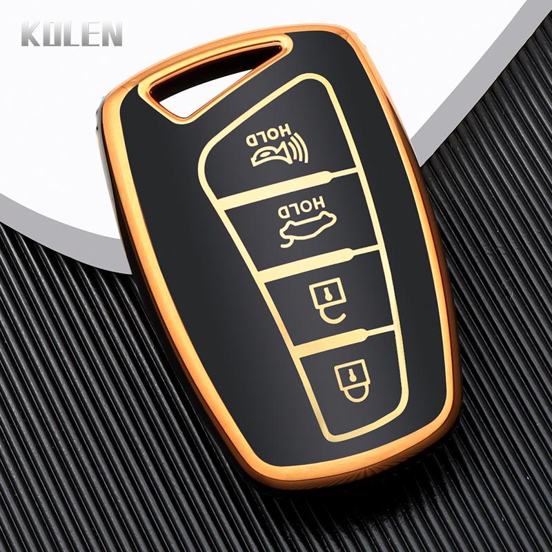 

Tpu Car Remote Key Cover Case Shell Fob For Hyundai Santa Fe Sport Ix45 Equus Centennial Genesis G80 Grandeur Azera Sedan 3Dm