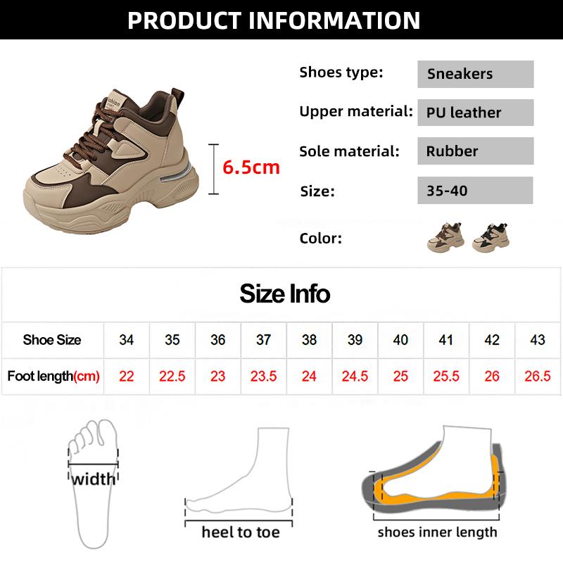 Fashion Mixed Color Chunky Sneakers Women 2025 Fashion Non Slip Platform Vulcanized Shoes Woman Thick Bottom Lace Up Casual Sports Shoes