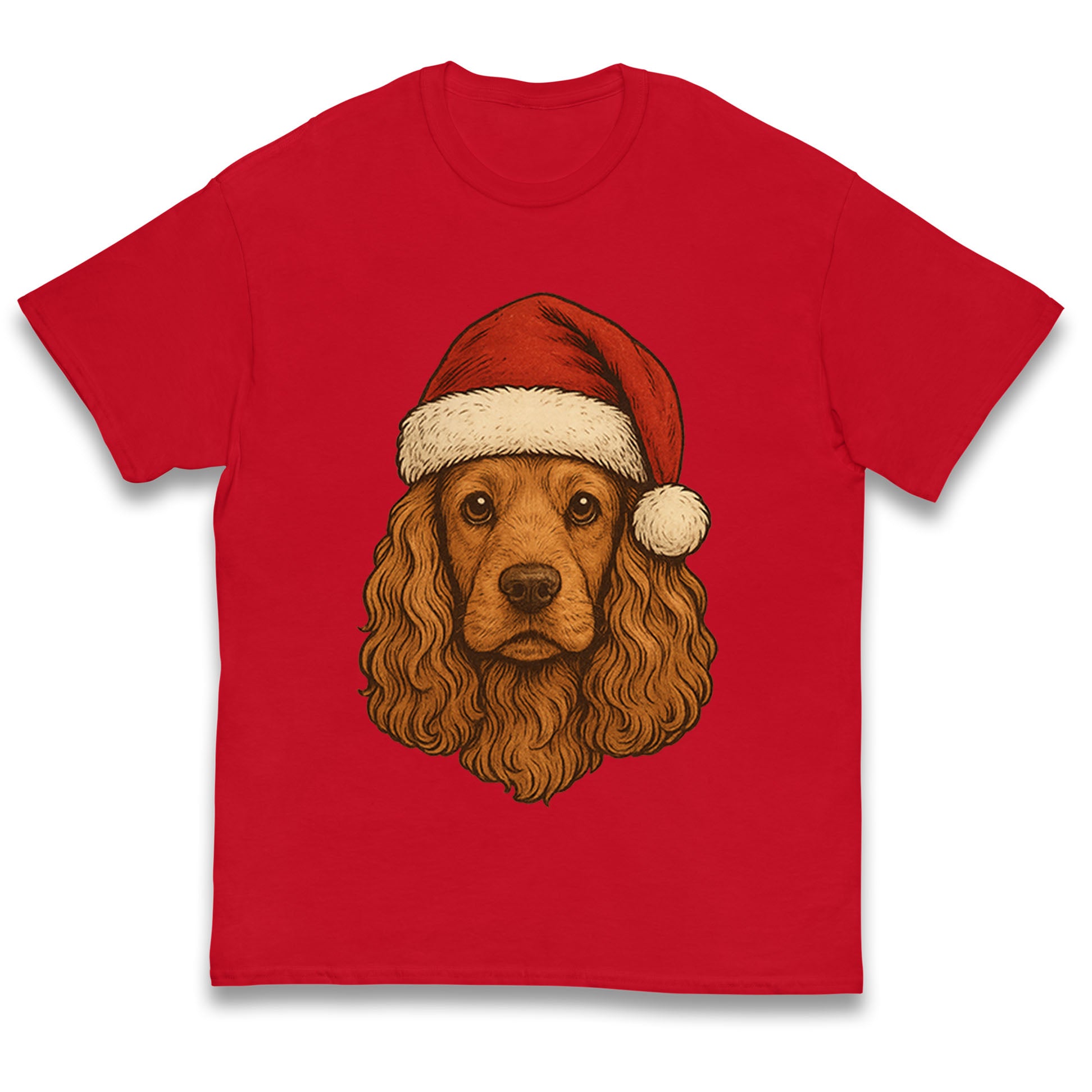 Cocker Spaniel Face Christmas Kids T Shirt 110