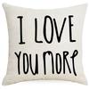 Valentine's Day Pillowcase Letters Rose Flower Love Linen Print Pillow Car Sofa Cushion Cover
