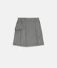 Nash Wrap Bermuda Pants Charcoal