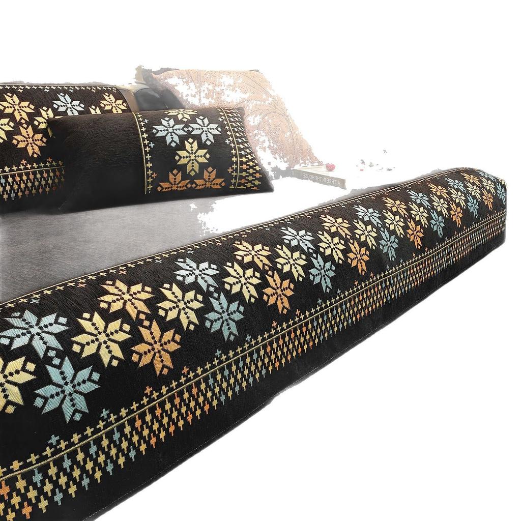 Light luxury sofa cushion advanced sense 2025 new straight row seat cushion three people and one princess anti-cat scratch cover cloth towel cover