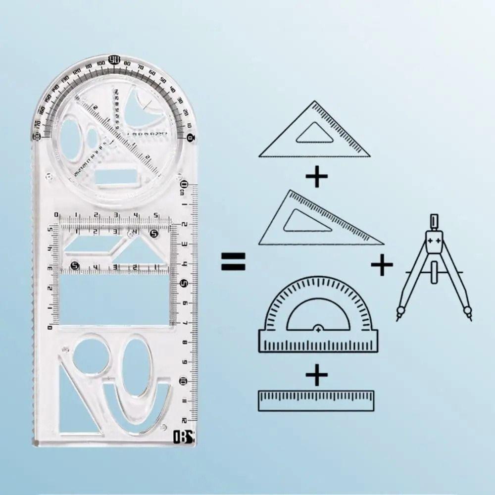 Multifunctional Mathematics Ruler Drawing Rulers Drawing Template Geometric Ruler  Student Use