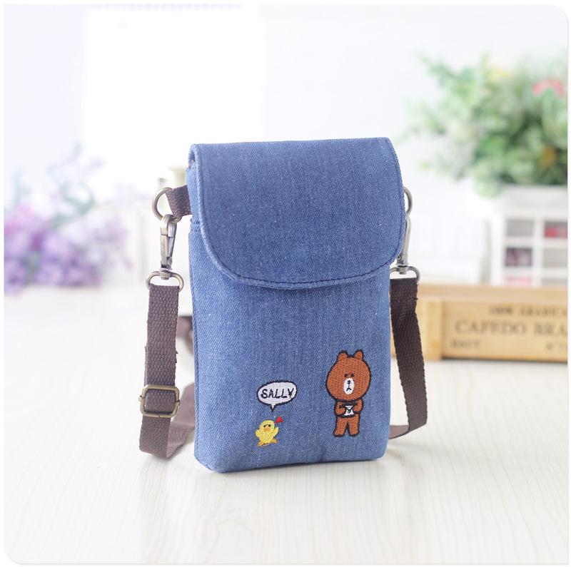 6" Rankinė per petį telefonui - Moteriškas medžiaginis pakabukas ant kaklo ir piniginė monetoms iPhone 7 Plus