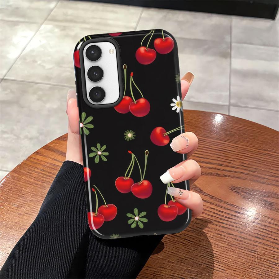 Cute Cherry Soft Cover Capa Phone Case for Samsung Galaxy S25 A16 S24 Ultra S23 S25Ultra A56 A36 S23Ultra S20 FE A26