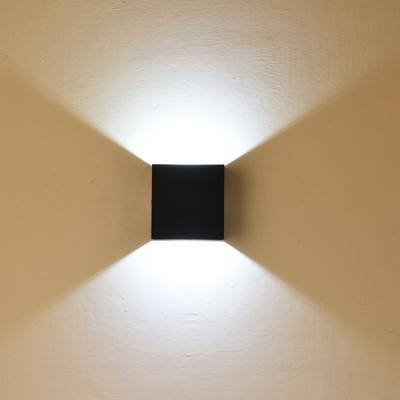 Adjustable 6W LED Wall Lamp AC85-265V COB Waterproof Aluminum Cube Outdoor Porch Wall Light