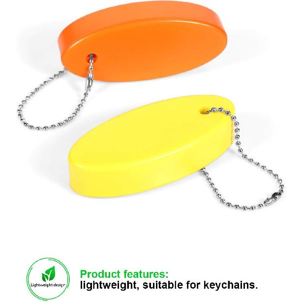 Boao 2 Pcs Floating Keychain for Boat Keys Oval Shaped Floating Key Ring Pendant for Boating Fishing Sailing Outdoor Sports