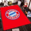 FC Bayern Logo Red Rug Design Non-slip Rug Suitable for Living Room and Bedroom Sofas.