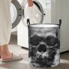 Santa Muerte Saint Death Goth Mexican Muertos Skull Foldable Laundry Baskets Dirty Clothes Sundries Storage Basket Home Hamper