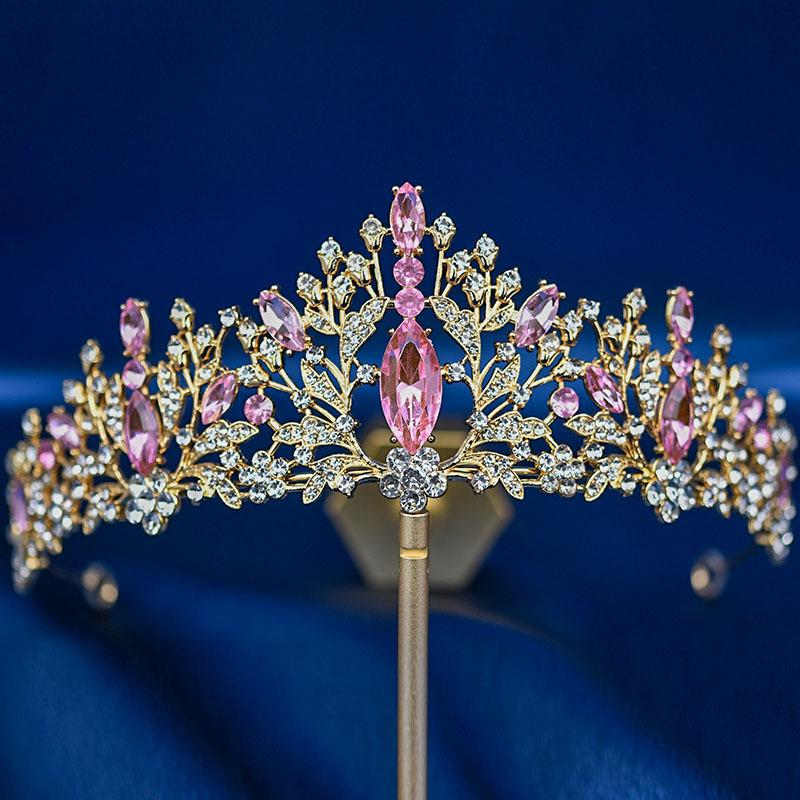 Bridal Tiara Crown Wedding Dress Hair Accessories Stage Host Welcome Baroque Queen Birthday Jewelry Women