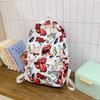Schoolbag1011 trendy printed student backpack, quirky lip large capacity backpack, boys' and girls' middle school commuter backpack