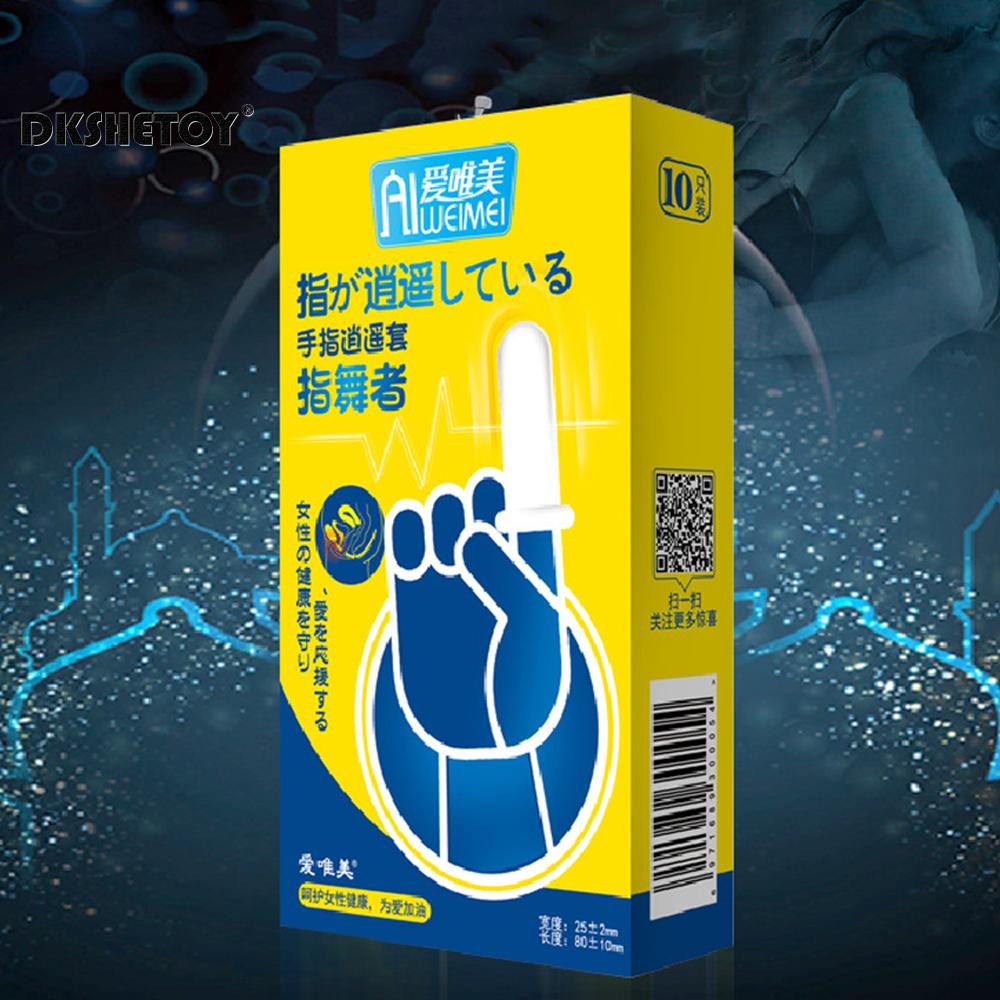 Prezervativ reutilizabil pentru stimularea clitorisului 10 buc Jucării sexuale cu mâneci pentru degete pentru femei Masaj vaginal Stimulator punct G bunuri pentru adulți