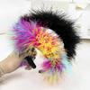 Flauschiges Feder-Stirnband für Damen Bunte Federdekoration Breite Haarreifen Hochzeitsfeier Braut Haaraccessoires Grün