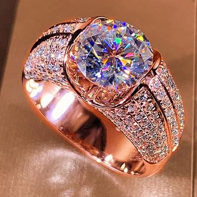 Women Ring Simple Temperament Cubic Zirconia Embedded Ideal Gifts Finger Ring