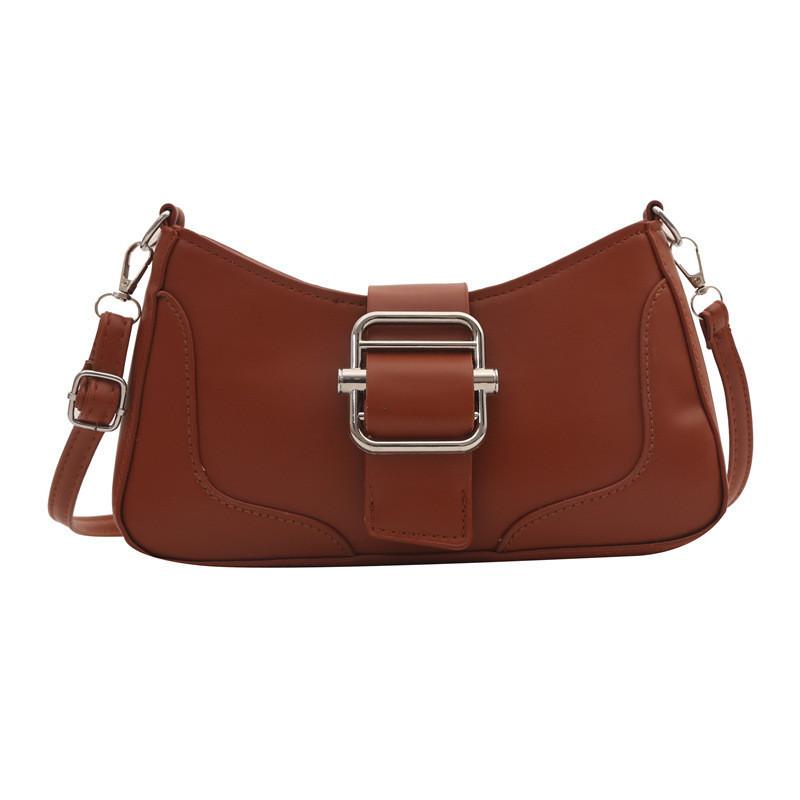 Stylish Women's 2024 Spring Fashion Clutch Bag Chic Baguette Crossbody Soft Pu Handbag