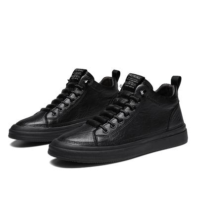 2024Men Handmade Flat Designer Sneakers Casual Leather High Top Lightweight Breathable Outdoor Walking Shoes  Sports Tenis Shoes
