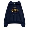 Padded Even The Cap Sweater Hooded Sweatshirt Female Autumn and Winter Loose Letter Printed Student Jacket Long Sleeve Top Retro Versatile Sweatshirt