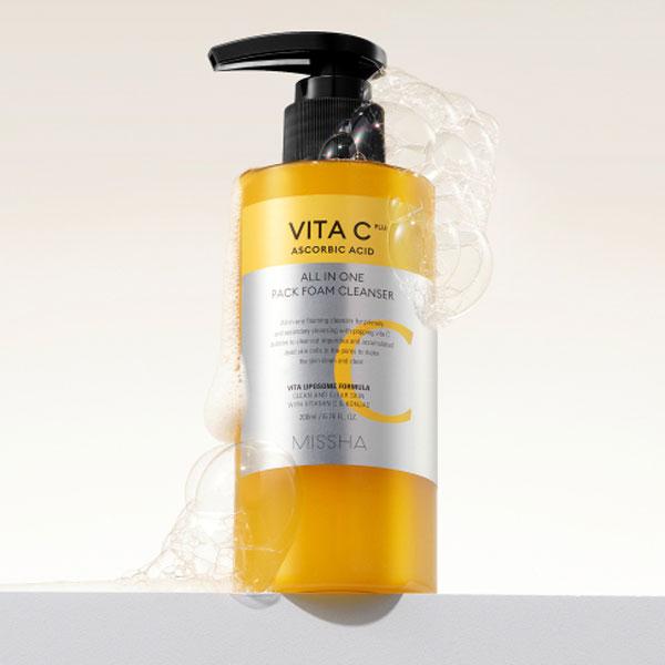 MISSHA Vita C Plus All-In-One Pack Foam Cleanser 200ml