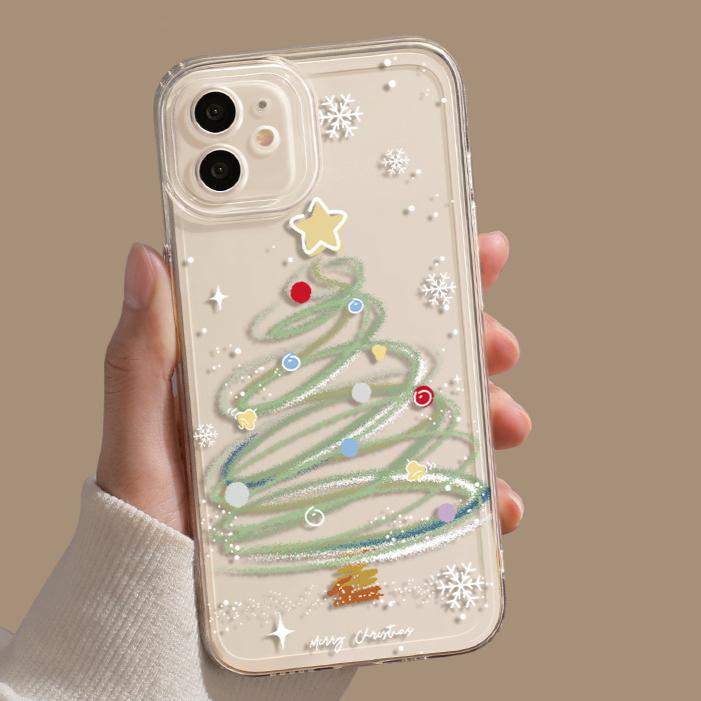 

Веселый рождественский прозрачный чехол для телефона iPhone 15 14 13 12 11 Pro Max X XS XR 8 7 Plus Санта-Клаус Рождественская елка Новогодний подарок чехол для телефона iPhone 14 Pro Max белый