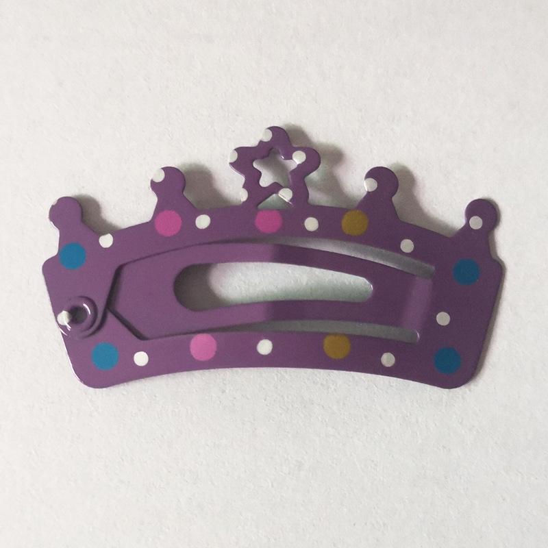 Trendy Kids' Hair Accessories: Cute Animal Metal Hair Clips & Waterdrop Print Crown Side Pins