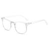 New 6 white flat plain black frame glasses frame men's flat glasses women's half frame big face frame fashion glasses