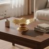 Lotus Fruit Plate Metal Compote Dish Elevated for Altar