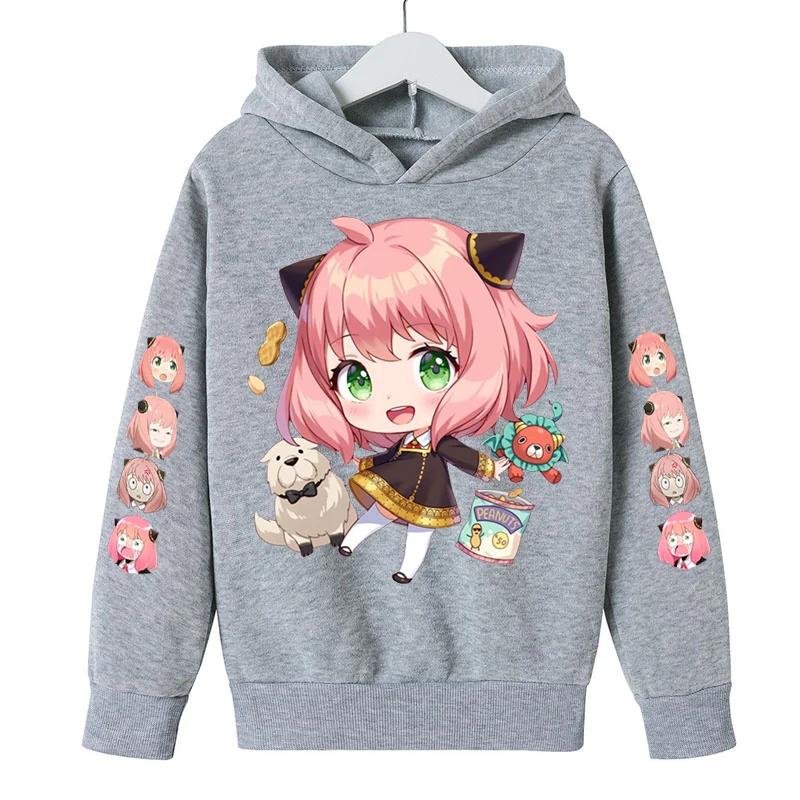 

Children s Clothing Anya Spy X Family Girl Hoodie Children s Hooded Casual Sweatshirt Anime Cartoon Printed Black Top 100