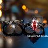 Female Red Zircon Stone Engagement Ring Set Vintage Black Gold Color Bridal Wedding Bands Party Jewelry For Women