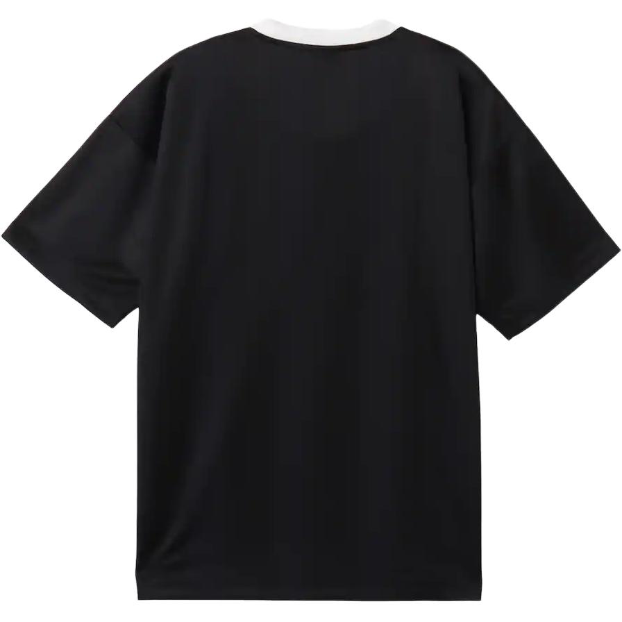 Adidas Originály Adicolor Series Ss25 Žakárový dres Kulatý výstřih Módní Měkký Pulovr Tričko s krátkým rukávem Unisex Topy Černá JW5876