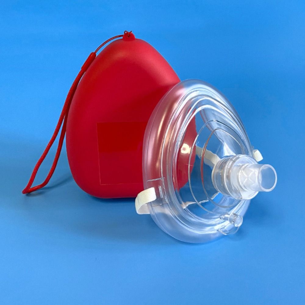 Reuseable Artificial Respiration Mask One-way Valve Tools Cpr Rescue CPR Breathing Mask Teaching