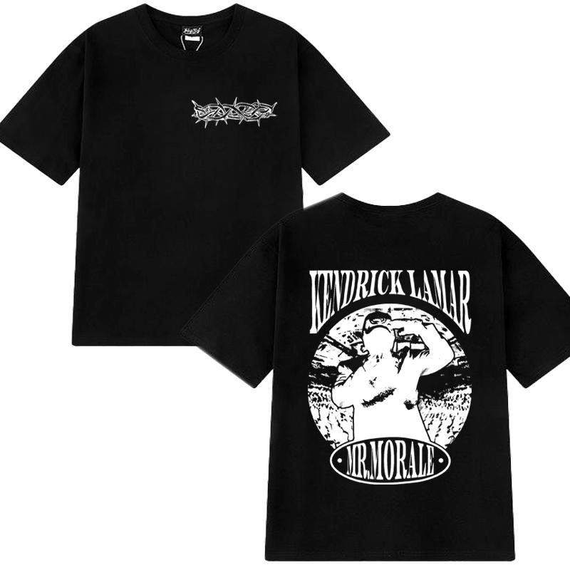 Hot Rapper Kendrick Lamar Tour Graphic T shirt Men Women vintage Hip Hop streetwear Unisex 100% Cotton short sleeve T-shirts