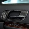 Real Glossy Black Carbon Fiber Sticker Car Inner Door Pull Handle Frame Anti-Collision Cover Trim Compatible with Chevrolet Avalanche/Silverado LTZ