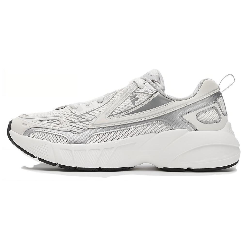 Fila Fusion Cred Navigator Comfortable Fashion Fabric Synthetic Leather Breathable Low-Top Casual Running Shoes Men Sneaker White T12M421601FST