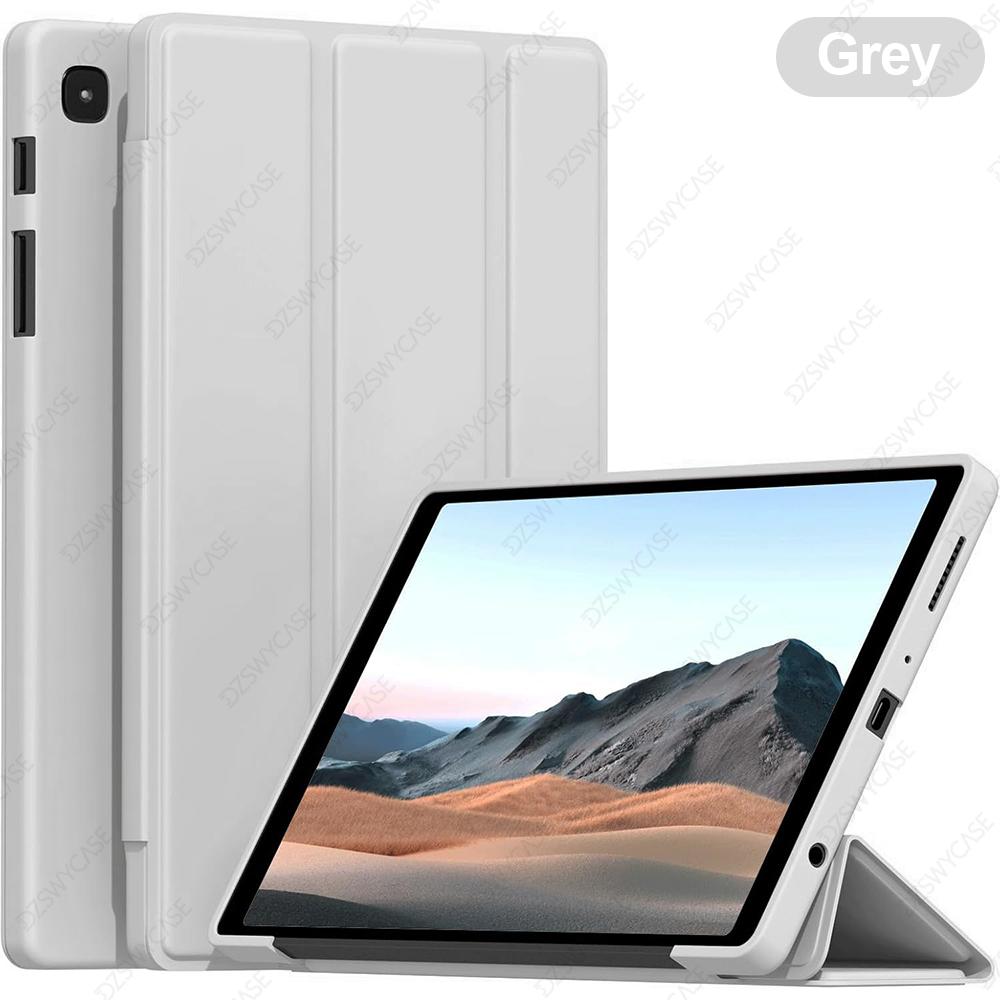 Étui pour Samsung Galaxy Tab A7 Lite 8,7 Pouces, Coque à Rabat Pliable Fine et Légère avec Coque Arrière en TPU Souple, Veille/Réveil Automatique gris