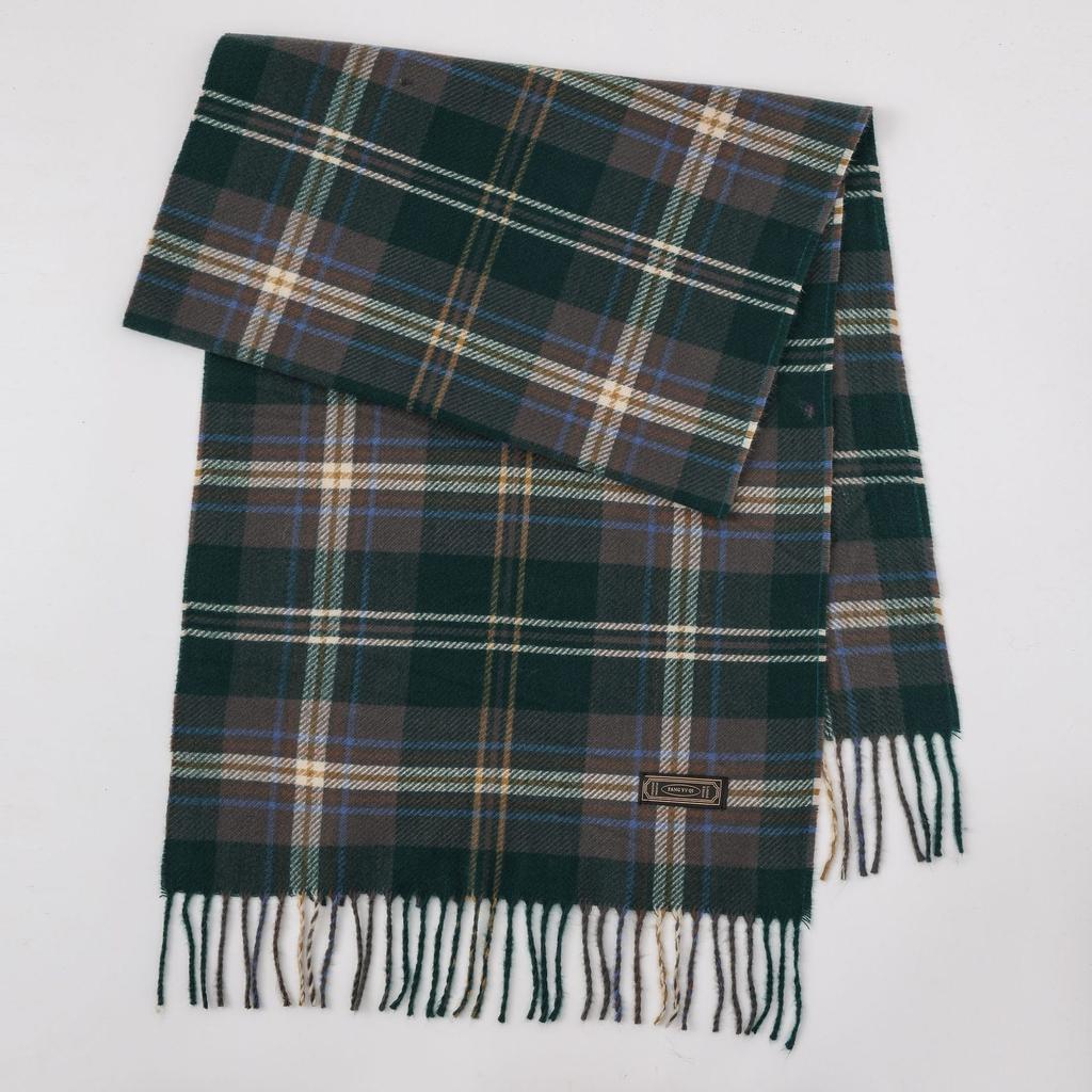 Winter new versatile plaid scarf women's color matching warm fringed scarf checkerboard high-end imitation cashmere scarf