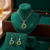 Dainty Zircon Jewelry Sets Elegant Necklace Earrings Sets Imitation Pearl Jewelry Sets  Anniversary