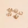 5PCS Retro Multi-element Leaf Geometric Ear Cuff Non-Piercing Ear Bone Clip Men and Women