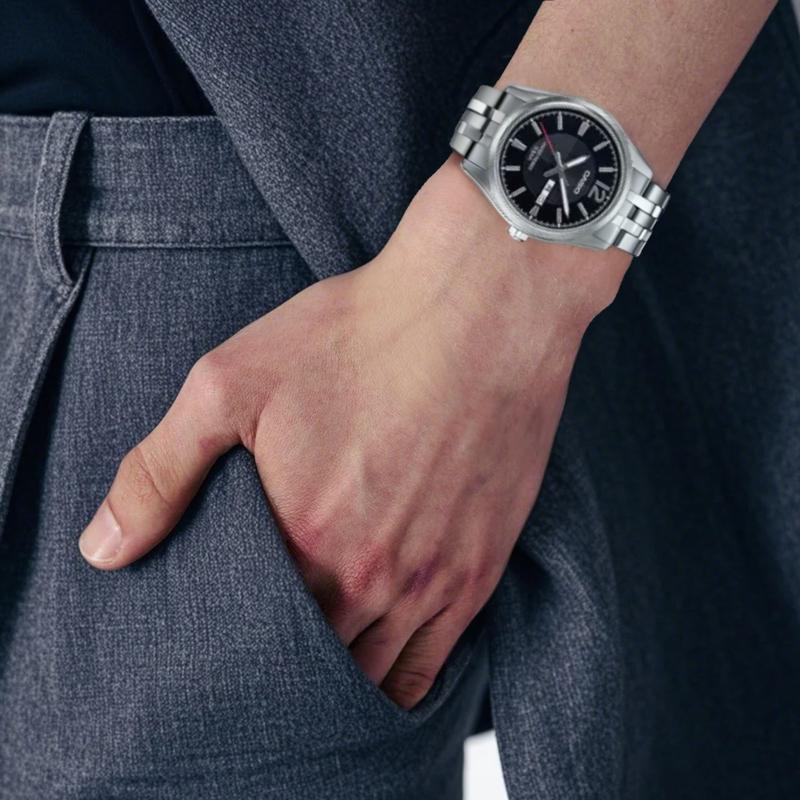 Casio STANDARD Series Retro Fashion Business Casual Simple Classic Pointer Series Month Display Large Dial Waterproof Quartz Movement MTP-1335DJ-1AJF