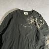 Used archive Karaku-Tamashii Gold Rising Dragon Embroidery Japanese Pattern Long Sleeve Shirt L Size