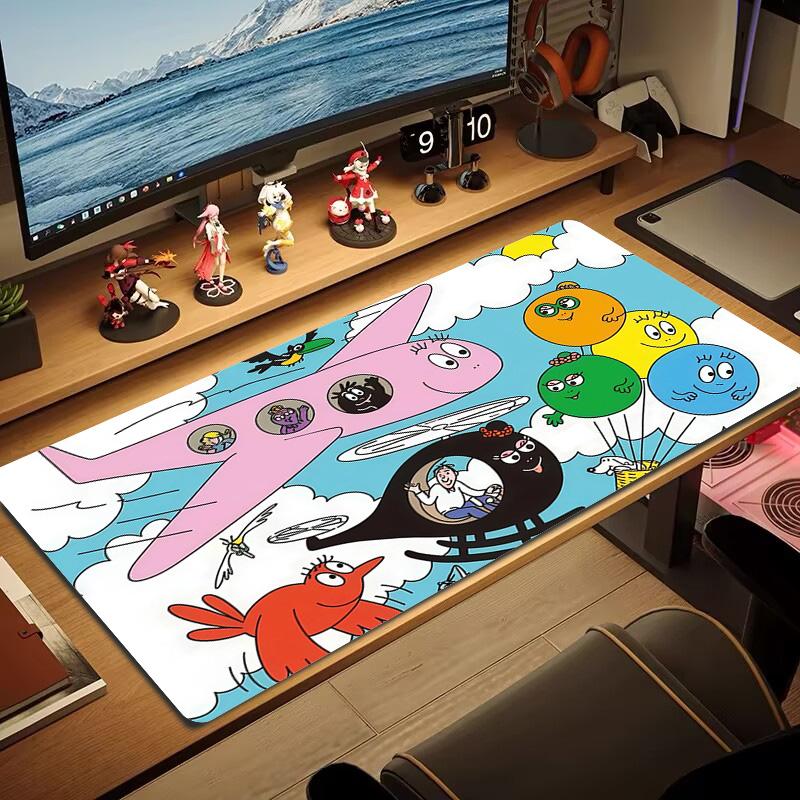 Barbapapa3 Print  Cushion Non-slip Laptop Tablet Big Mousepad XXL Mat Mini PC Playmat With Lock edge