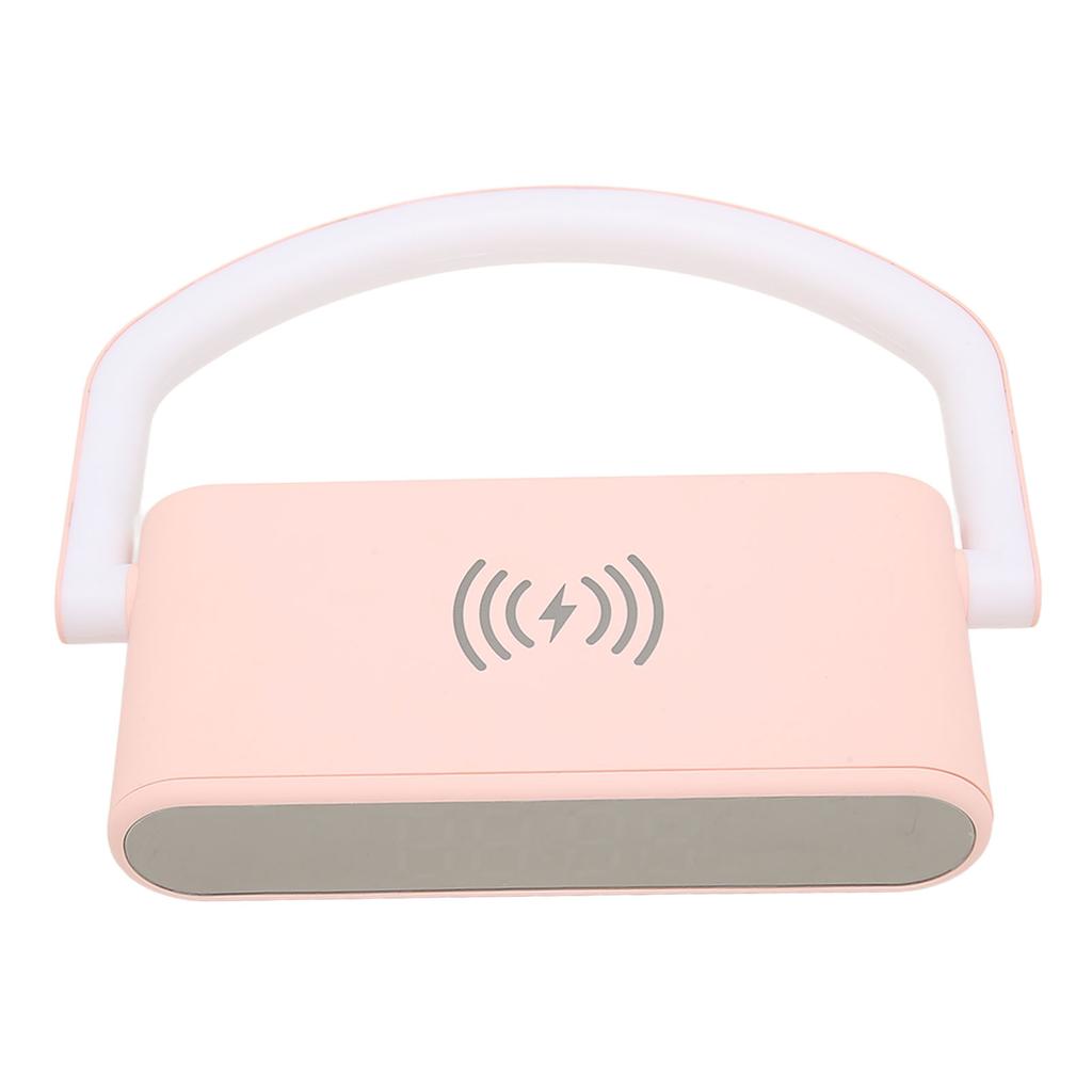 Wireless Charging Alarm Clock Two Levels Adjustment Night Light Multifunction Digital Alarm Clock