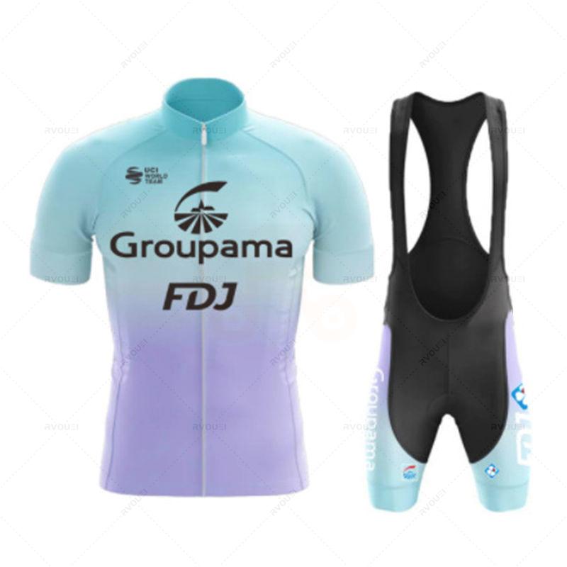 Fdj Team Cycling Jersey Set for Men, Cycling Clothing, MTB Bike Clothes, Uniform, Bicycle Suit, New, 2026