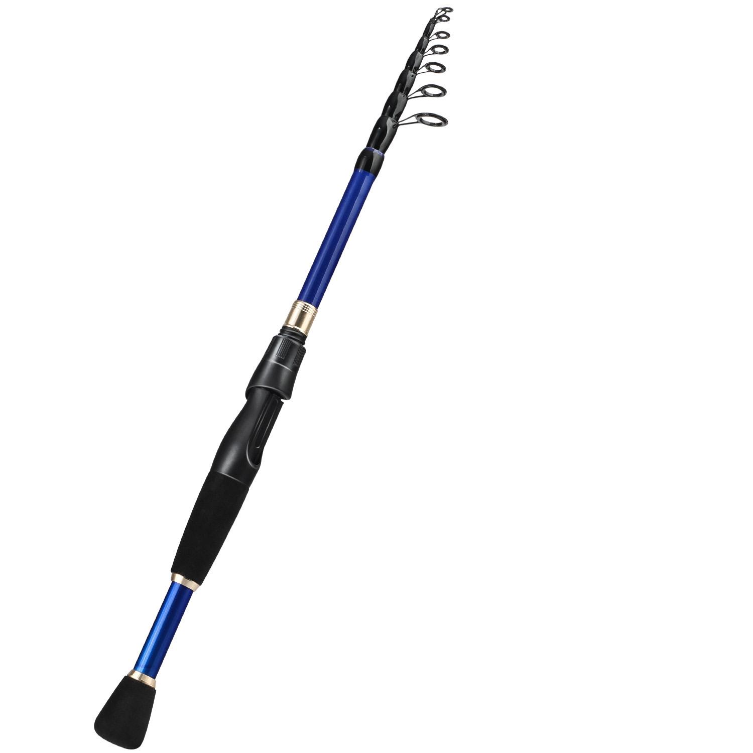 

Спінінг/Кастинг 1,8 м/2,1 м/2,4 м Вудки Corbon Спорт на відкритому повітрі Снасті для морської риболовлі Аксесуари Рибальські снасті Вудки 2.4m&spinning rod синій